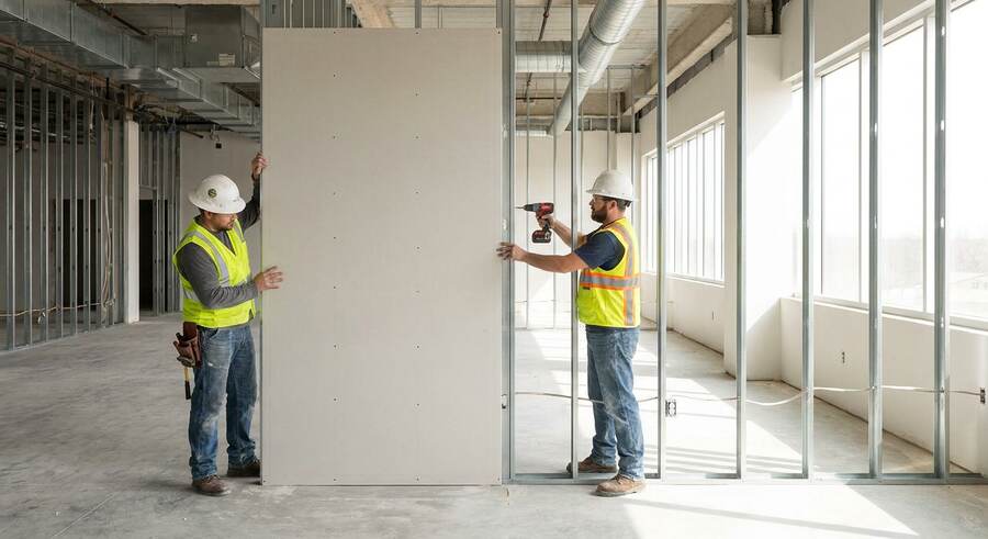 Post-Water-Mitigation Drywall Rebuild