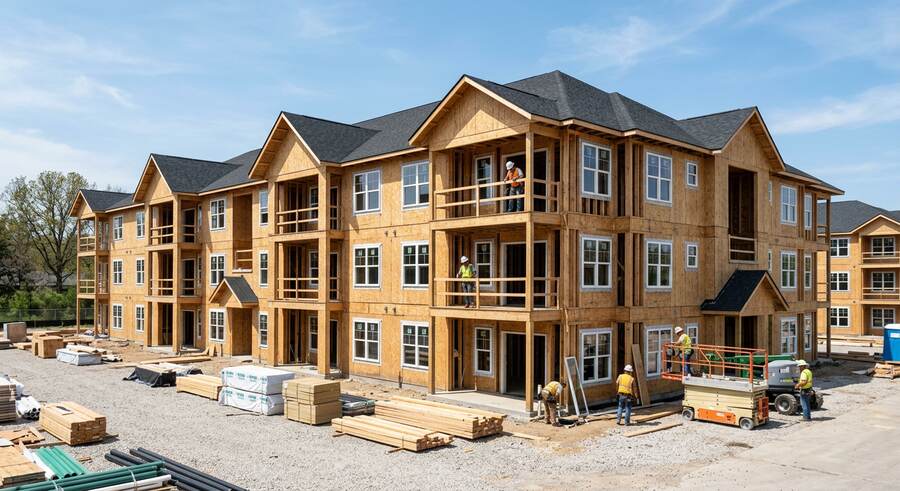 3-Story Multi-Family Structural Wood Framing