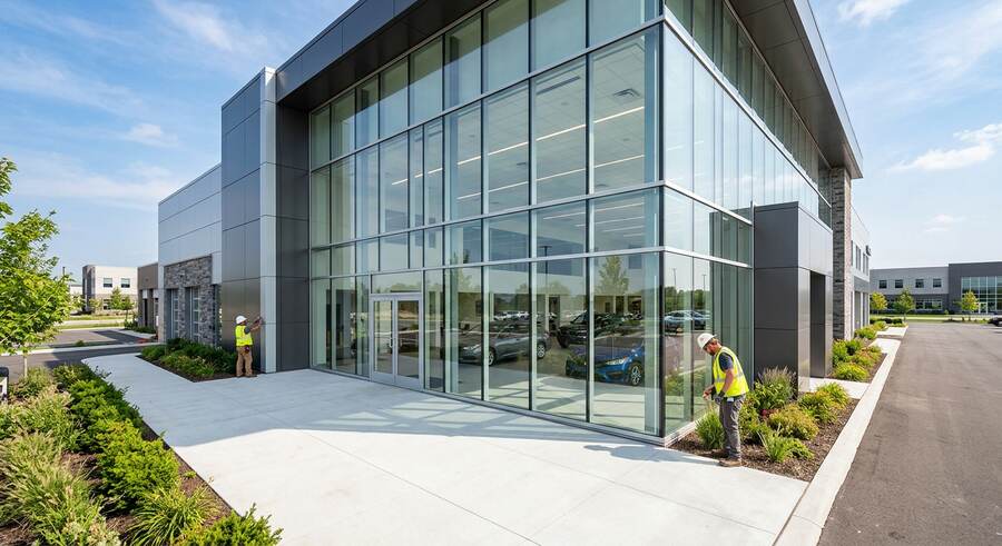 2-Story Curtain-Wall & Metal Panel Envelope