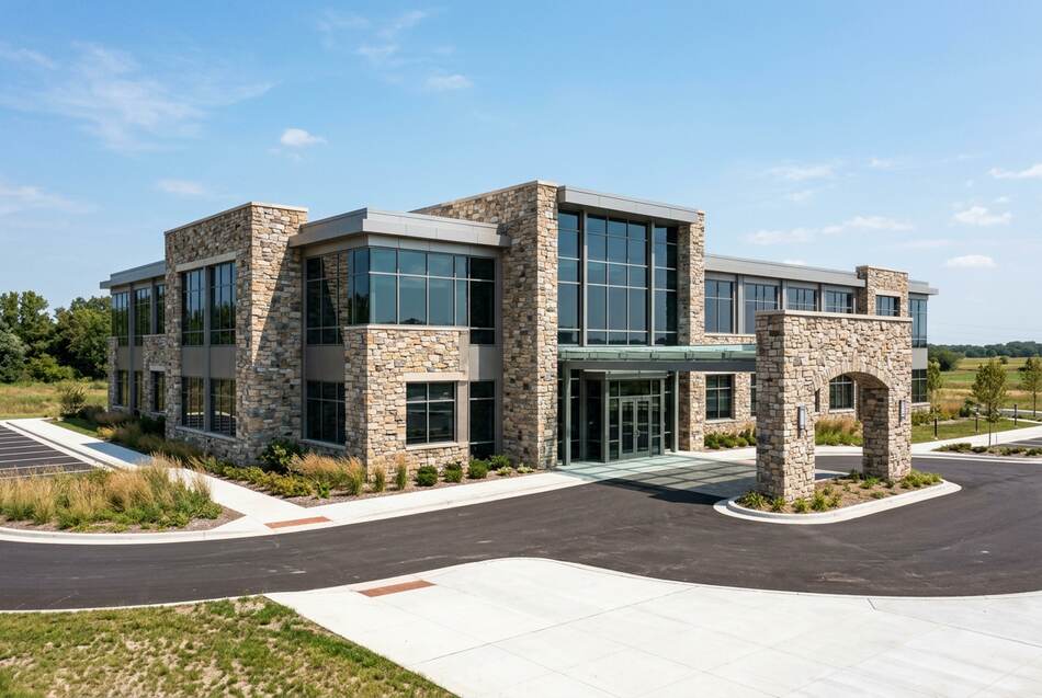 Natural Ashlar Stone Masonry Facade