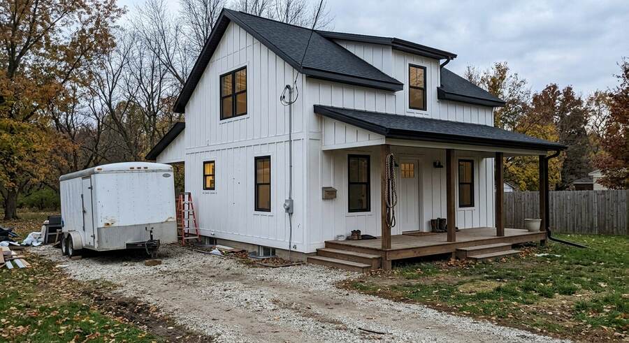 Board-and-Batten Farmhouse Exterior Envelope