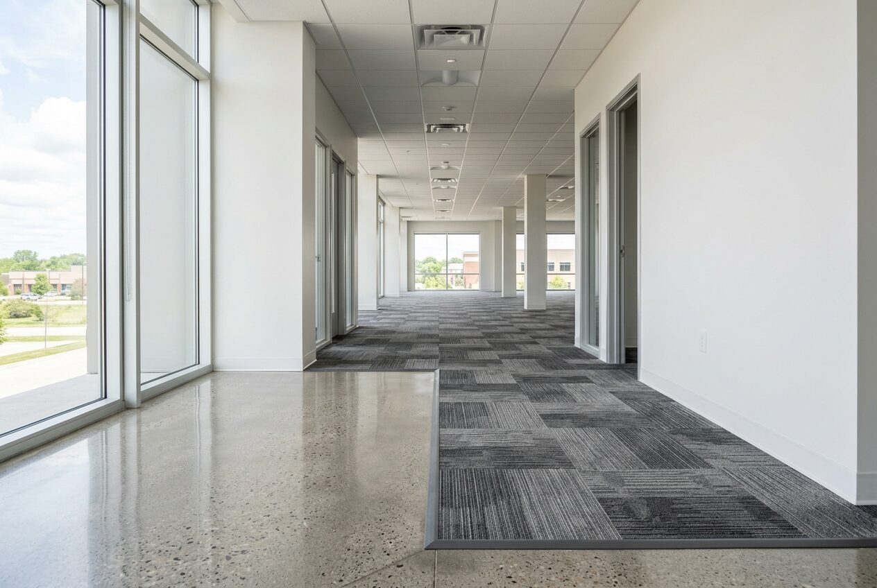 Diamond-Polished Commercial Concrete Slab