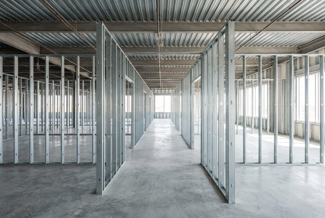 Commercial Interior Steel Stud Partition Layout